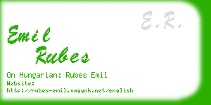 emil rubes business card